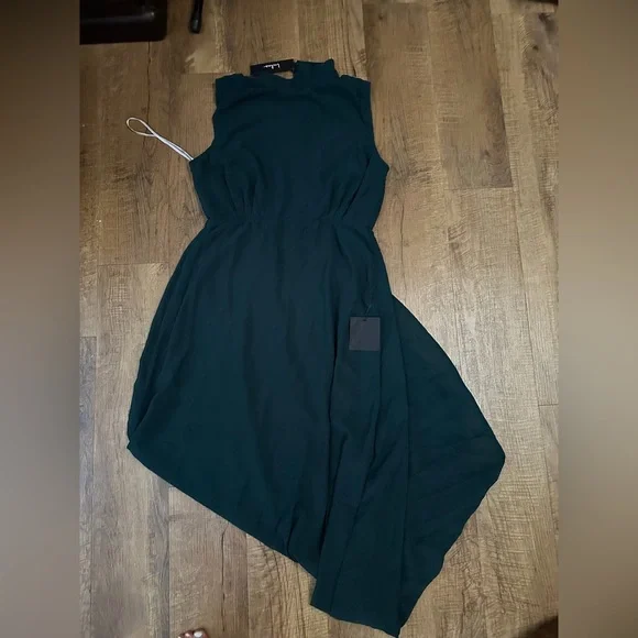 Lulus Classic Elegance Emerald Chiffon Sleeveless Mock Neck
Maxi Dress - Picture 4 of 5